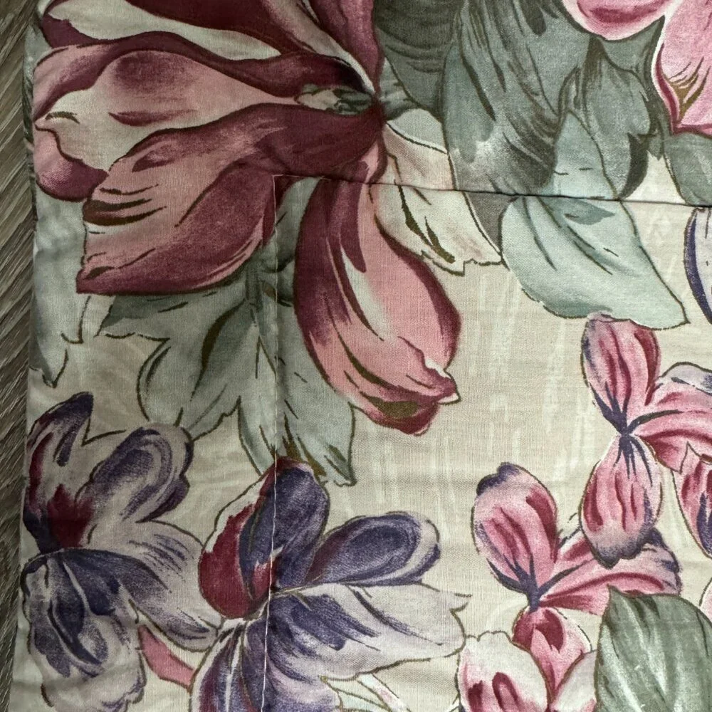 Set 2 Vintage CROSCILL Home Fashion Floral Pillow Cases Standard